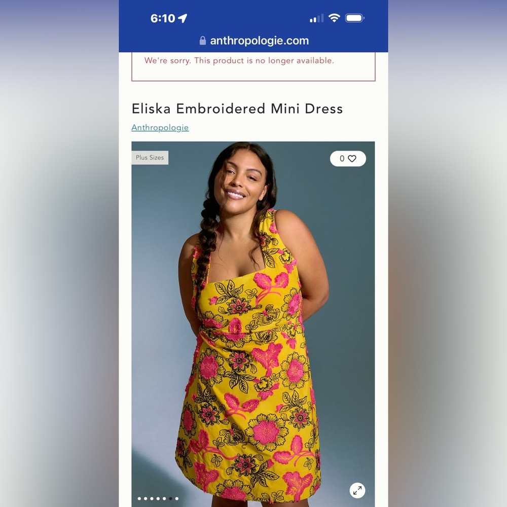 Eliska Embroidered Mini Dress purchased from Anthropologie.